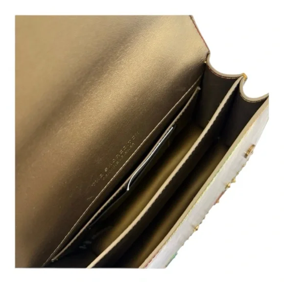 Kurt Geiger NWT Bronze Shoreditch Western Rhinestones Embroidered Metallic - Picture 8 of 12